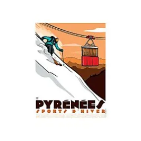 AFFICHE PYRENEES SPORTS D'HIVER