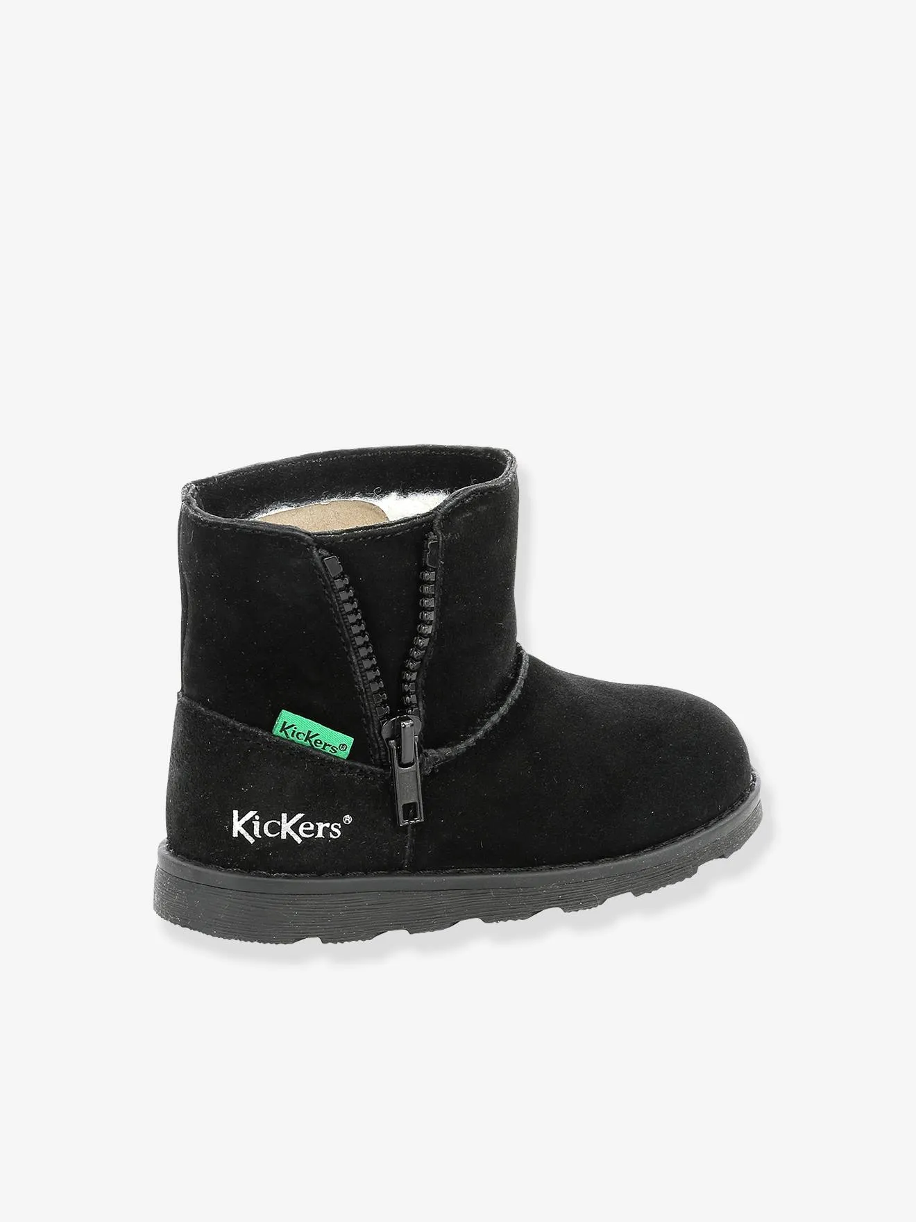 Boots fourrées cuir fille Aldiza KICKERS® noir - Kickers