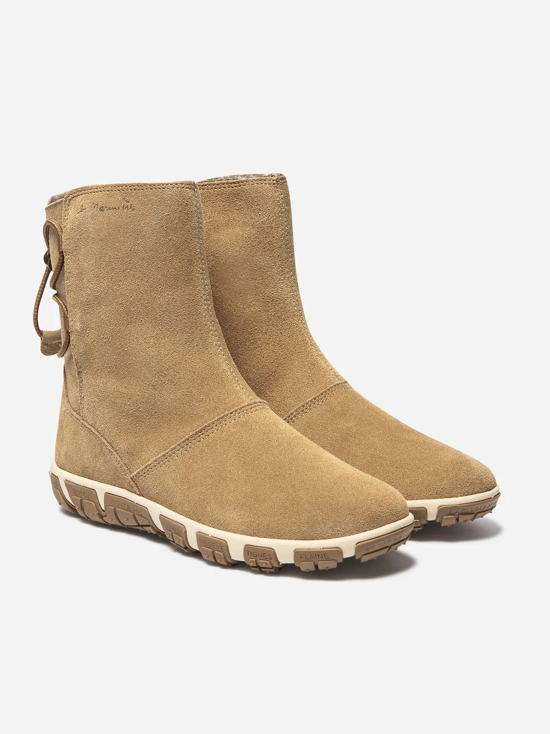 Boots Fourrées Femme Confort Cuir Camel tbs