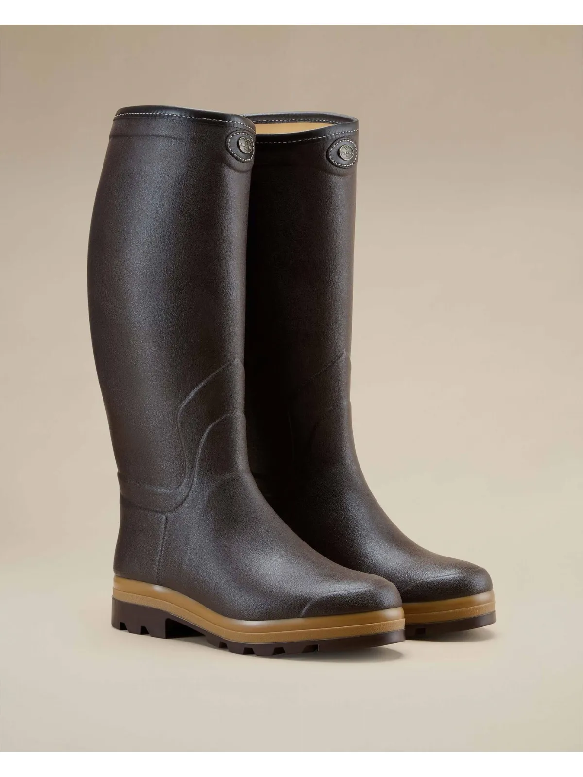 Bottes Caoutchouc Doublées Cuir