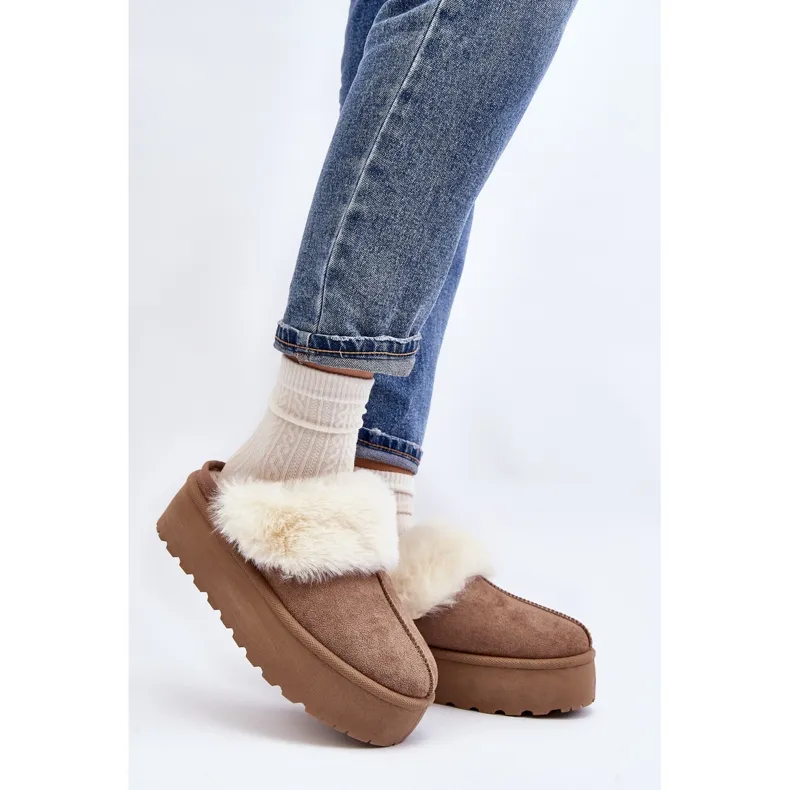 Bottes de neige femme Starlyn kaki à semelle épaisse beige