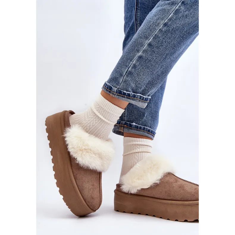 Bottes de neige femme Starlyn kaki à semelle épaisse beige