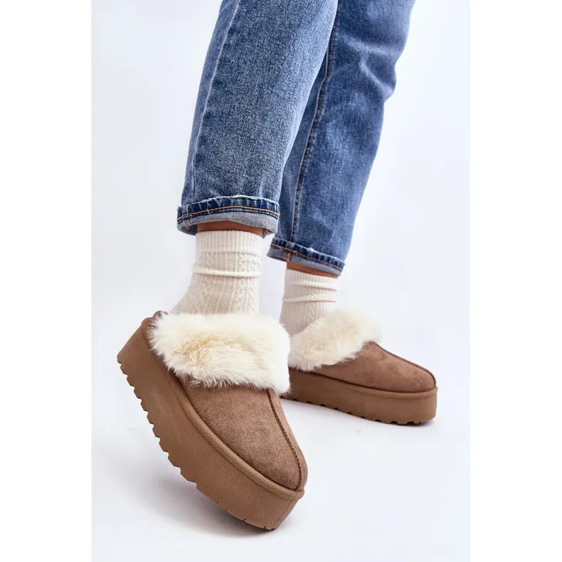 Bottes de neige femme Starlyn kaki à semelle épaisse beige