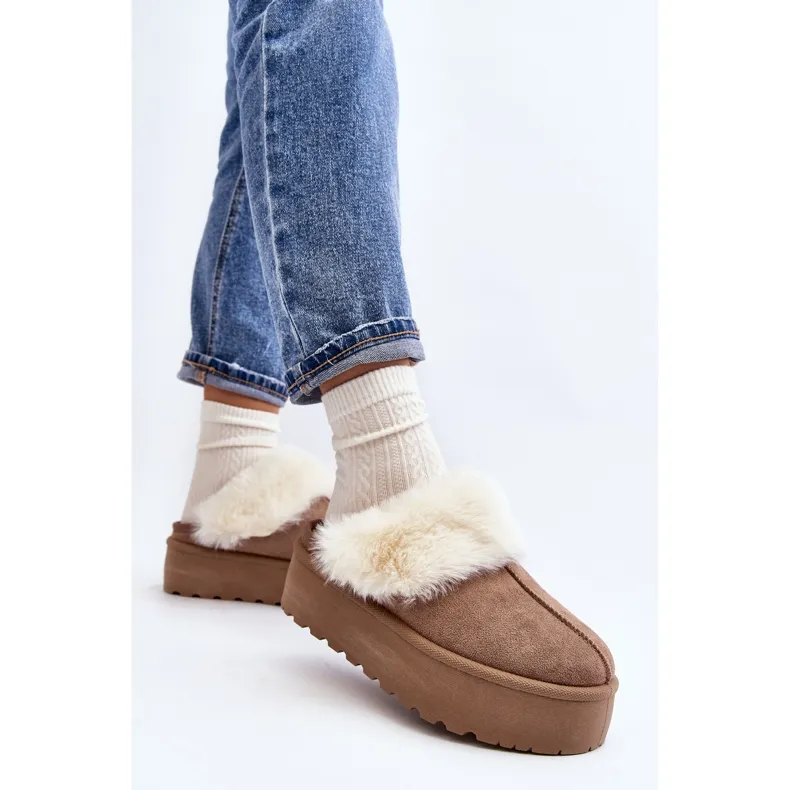 Bottes de neige femme Starlyn kaki à semelle épaisse beige