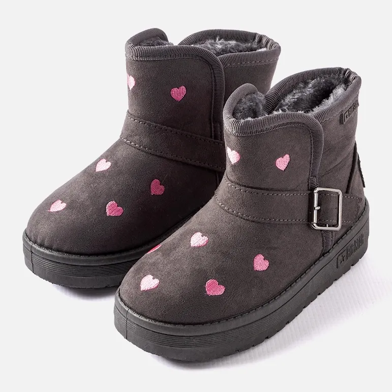 Bottes de neige grises pour enfants Big Star KK374244