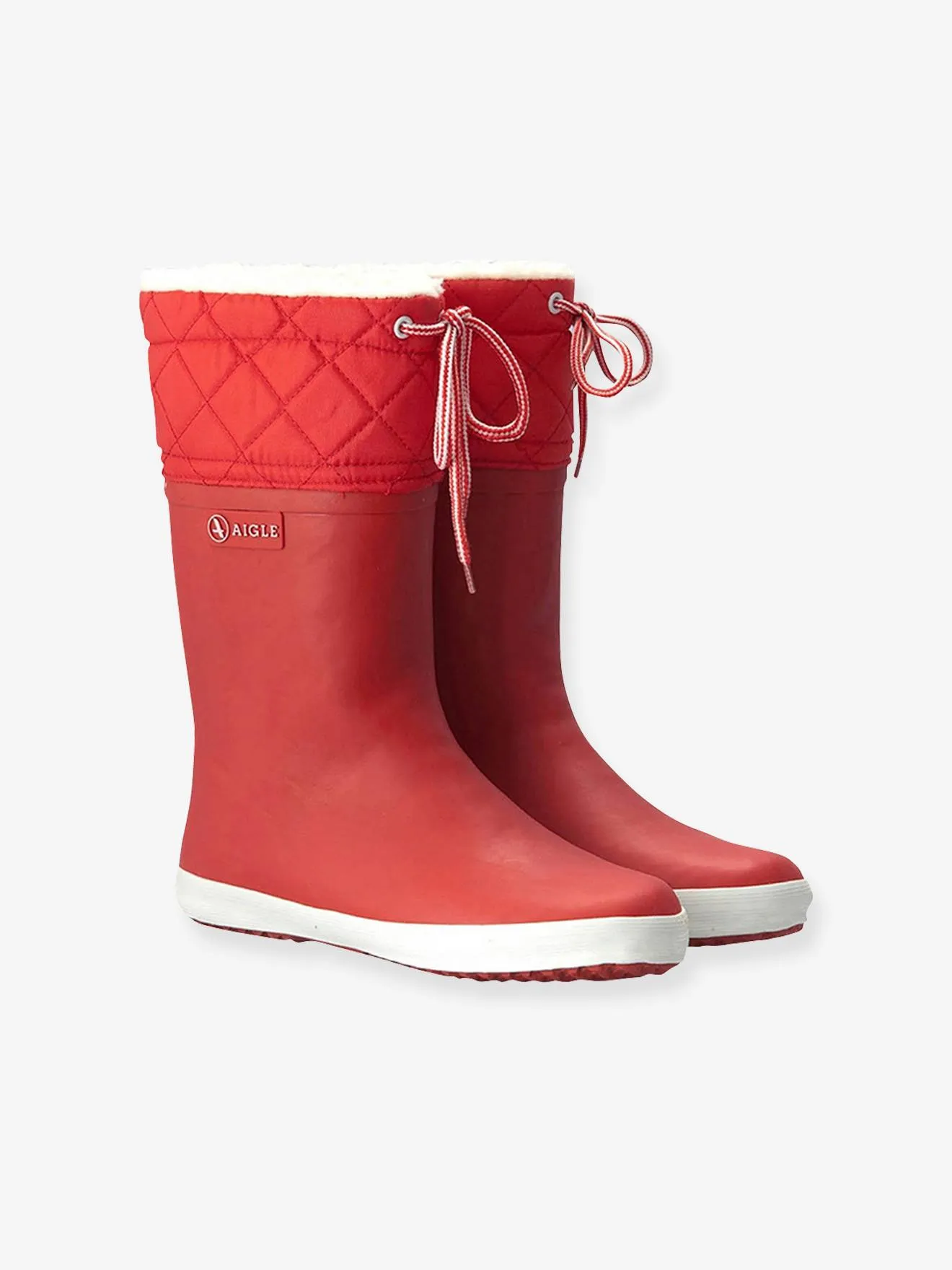 Bottes de pluie fourrées enfant Lolly Pop Giboulée AIGLE® marine blanc - Aigle