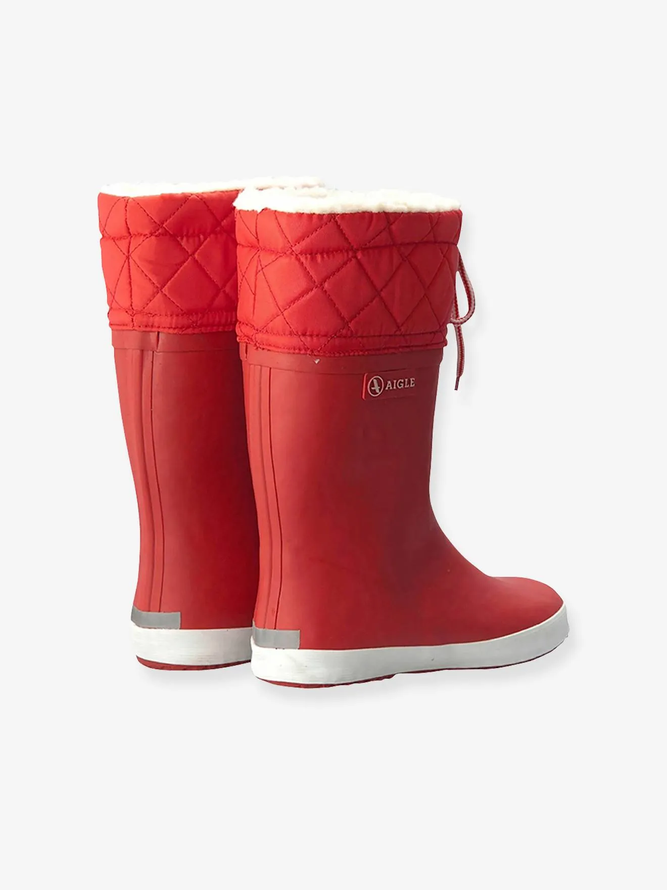 Bottes de pluie fourrées enfant Lolly Pop Giboulée AIGLE® marine blanc - Aigle