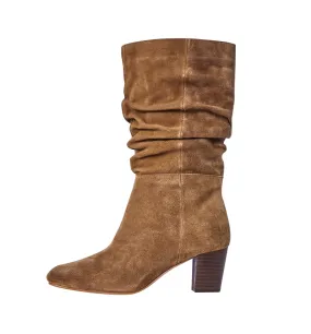 Bottes en cuir suédé Femme - Camel