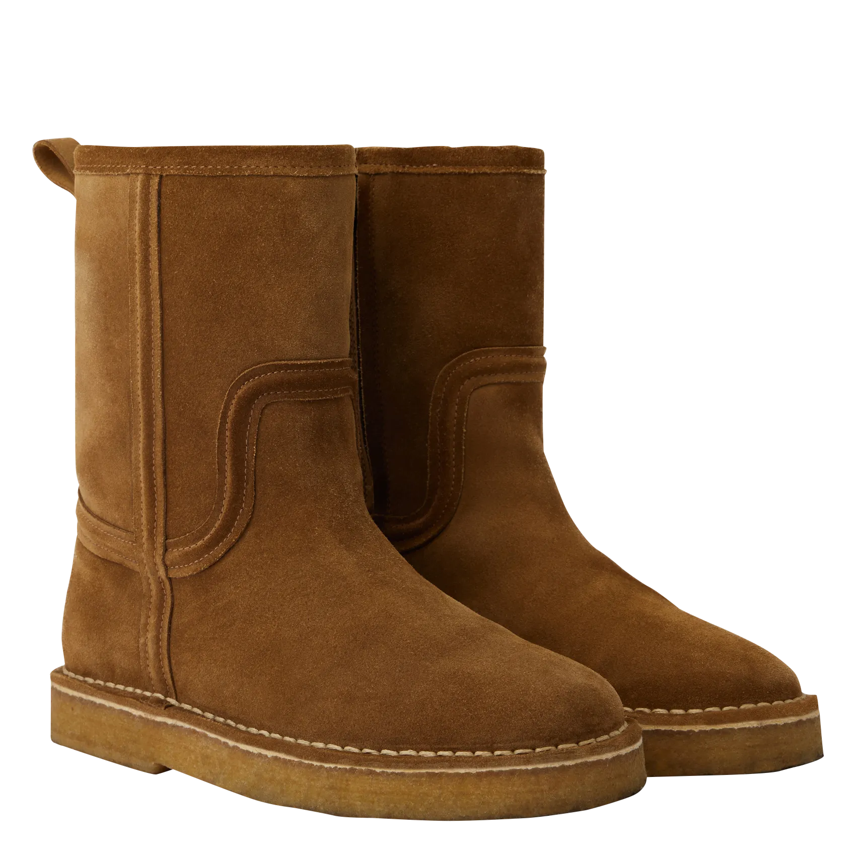 BOTTES FOURRéES EN CUIR VELOURS TEXAS - SOEUR pour FEMME | Printemps