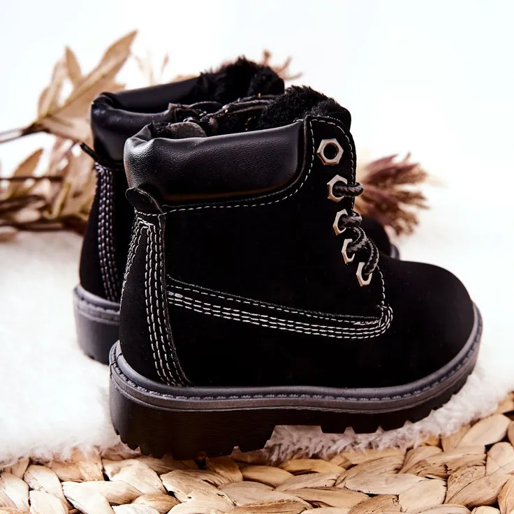 Bottes Trappeurs Enfant Noir Milos le noir