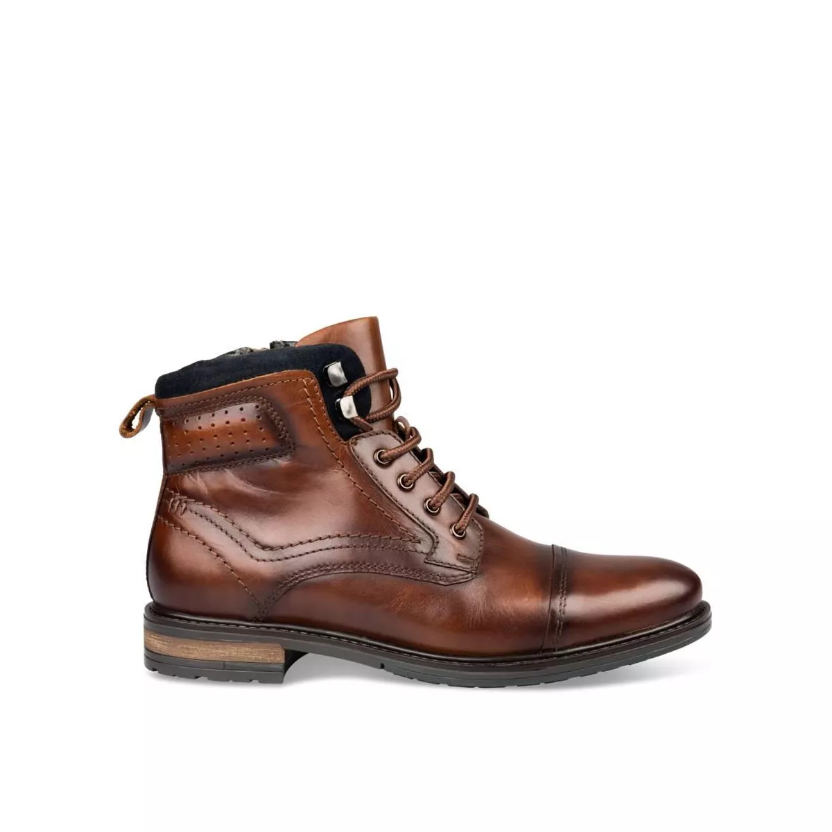 Bottines COGNAC DENIM SIDE CUIR