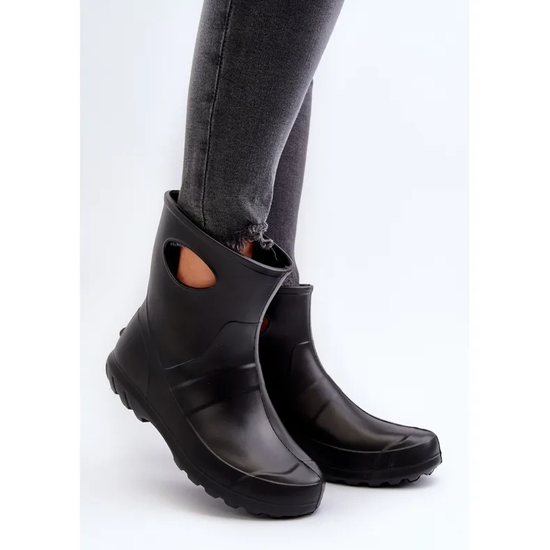 Bottines En Caoutchouc Imperméables Femme LEMIGO Garden 752 Noir le noir