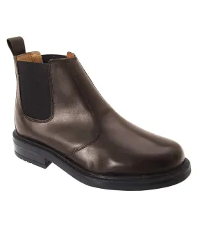 Bottines en cuir homme marron Roamers