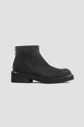 Bottines en cuir suède gris