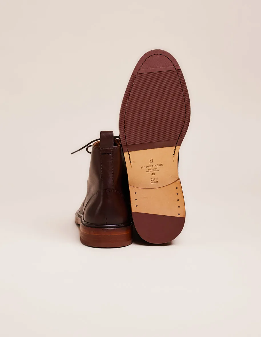 Bottines Guillaume - Cuir marron