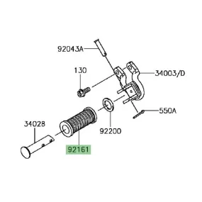 Caoutchouc repose-pieds arrière Kawasaki KLX 125 (2010-2016) | Moto Shop 35