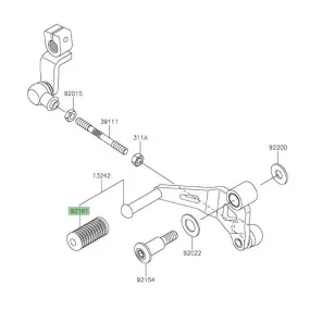 Caoutchouc sélecteur de vitesse Kawasaki 921612089 | Moto Shop 35