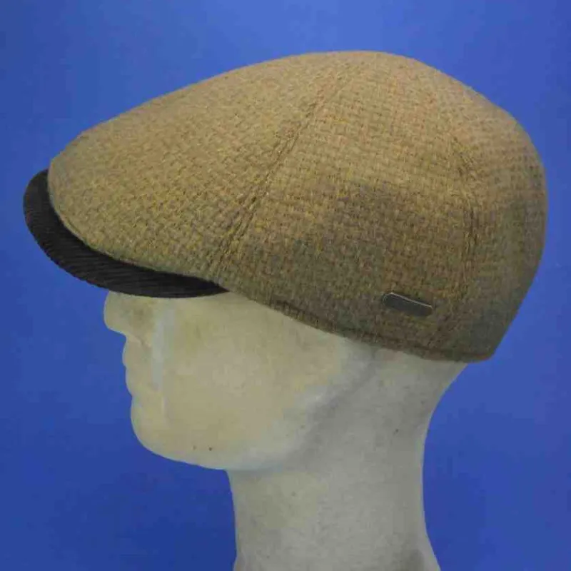 Casquette d'hiver en laine couleur moutarde | Chapeau hiver homme