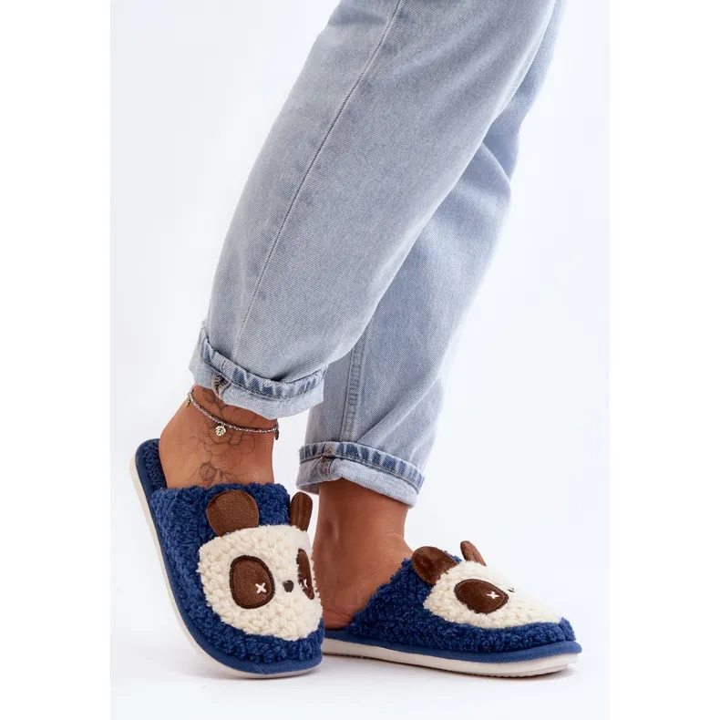 Chaussons chauds pour femmes, Priseth bleu marine