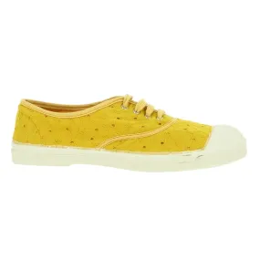 Chaussures a lacets Bensimon broderie anglaise jaune