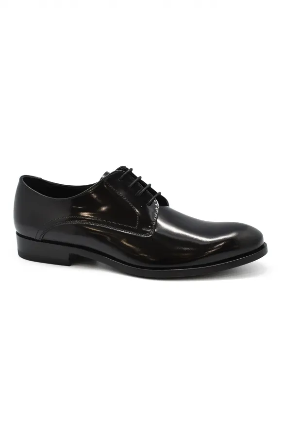 Chaussures de luxe pour homme - Chaussures à lacets en cuir vernis noir