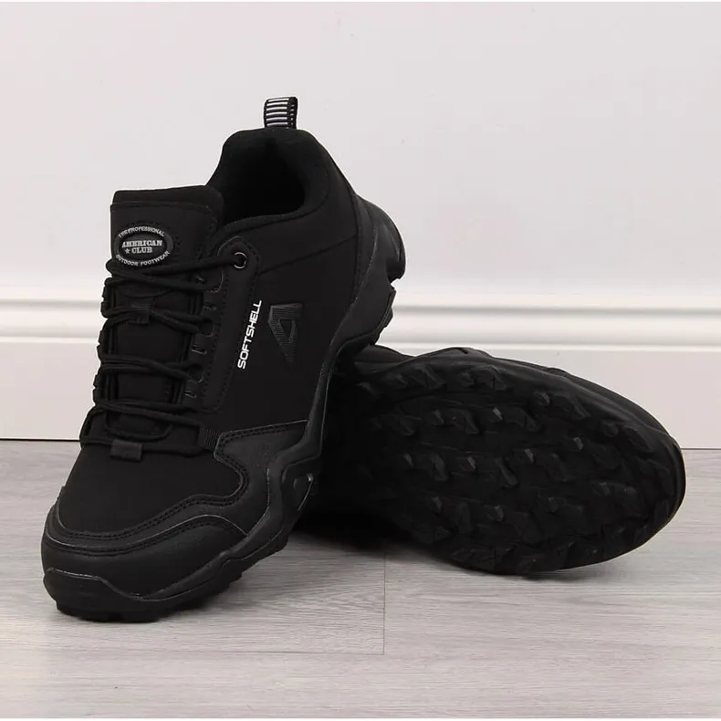 Chaussures de trekking imperméables American Club noires le noir