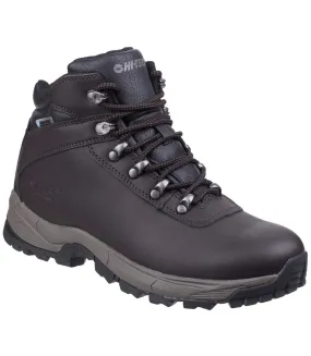 Chaussures imperméables de randonnée eurotrek homme marron foncé Hi-Tec