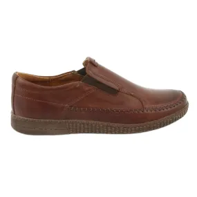 Chaussures sans lacets pour hommes Riko 913 marron brun