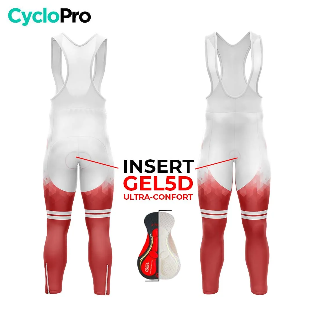 COLLANT CYCLISTE HIVER HOMME ROUGE - CRISTAL+