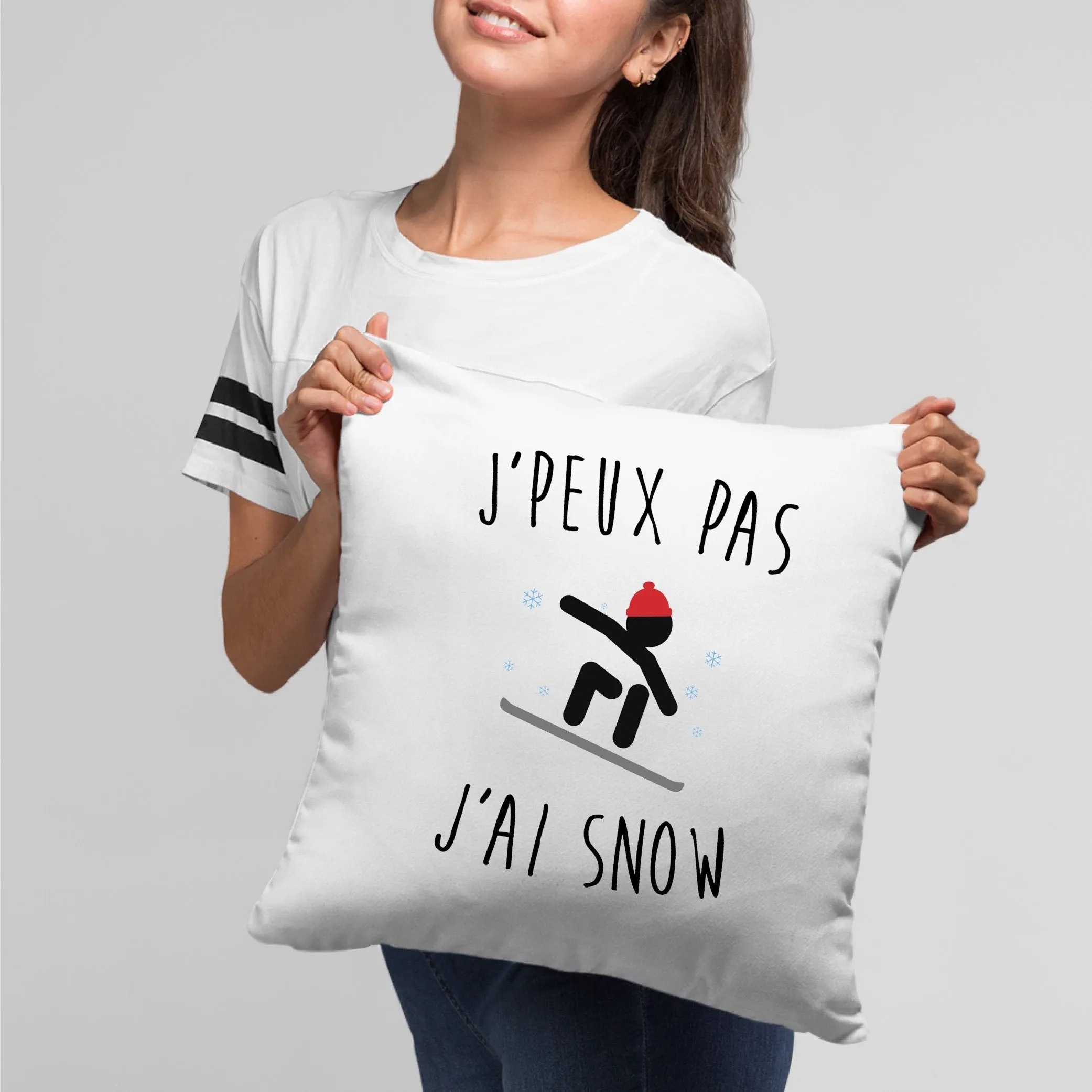 Coussin J'peux pas j'ai snow