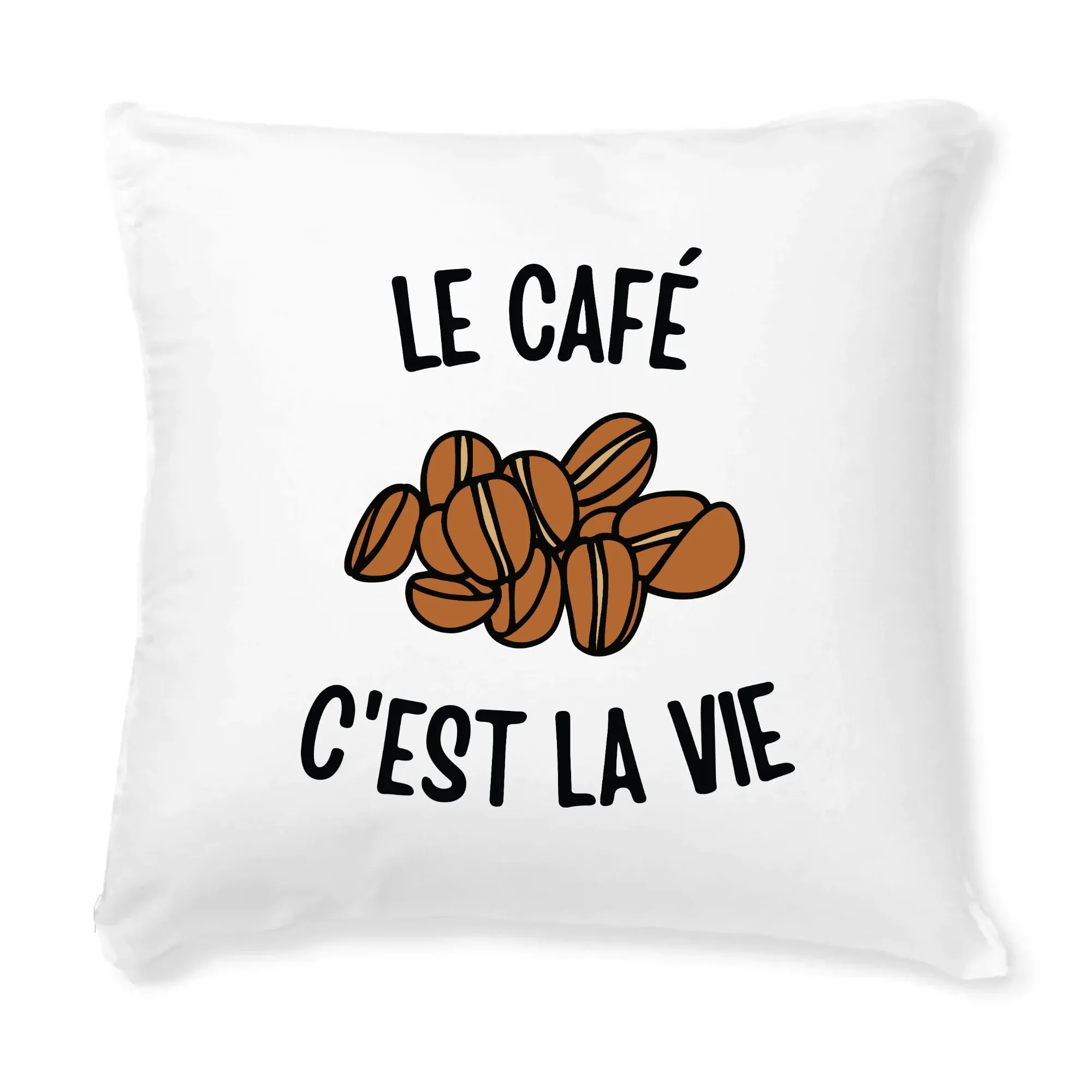 Coussin Le café c'est la vie