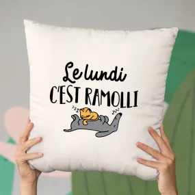 Coussin Le lundi c'est ramolli