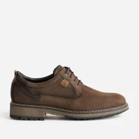 Derby confort FLUCHOS marron en cuir nubuck - Chaussures de ville Homme | ERAM