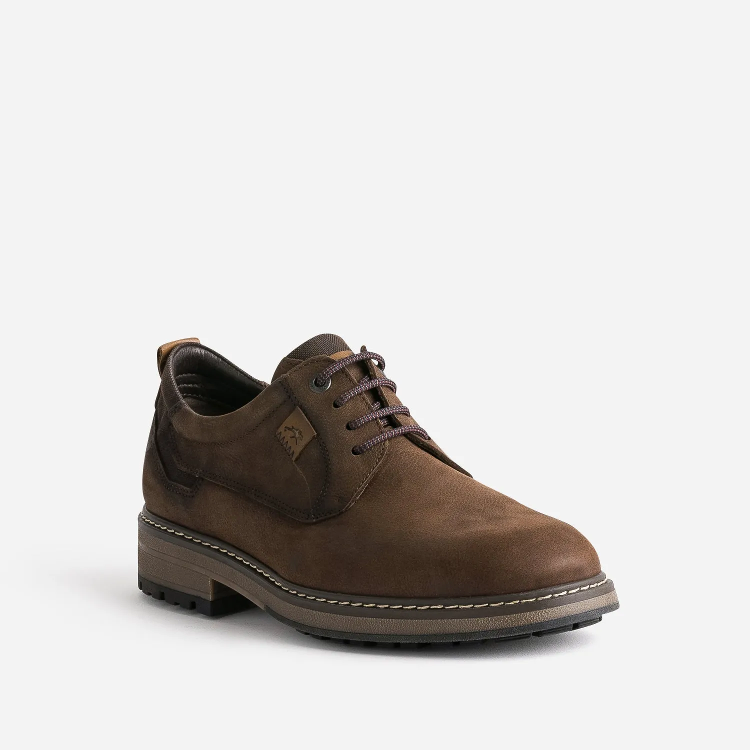 Derby confort FLUCHOS marron en cuir nubuck - Chaussures de ville Homme | ERAM