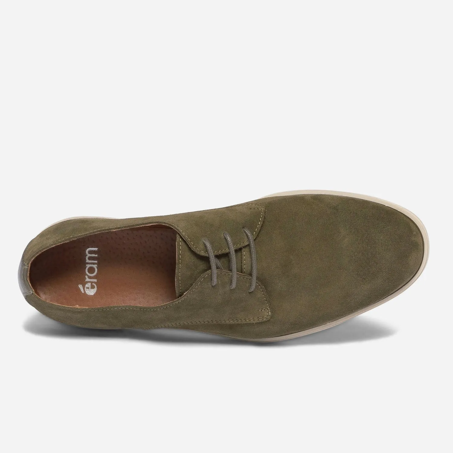 Derby confort kaki en cuir velours - Chaussures de ville Homme | ERAM