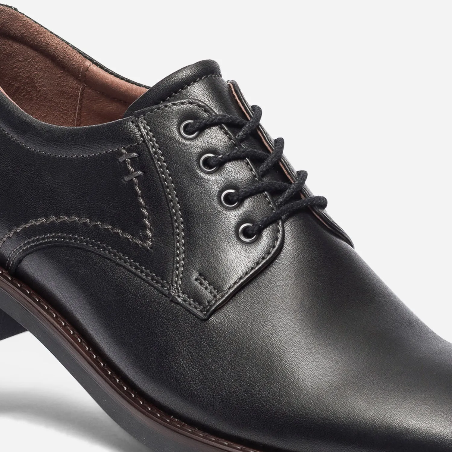 Derby confort noir en cuir - Chaussures de ville Homme | ERAM