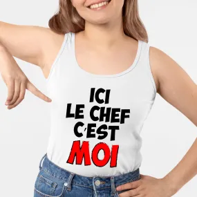 Débardeur Femme Ici le chef c'est moi