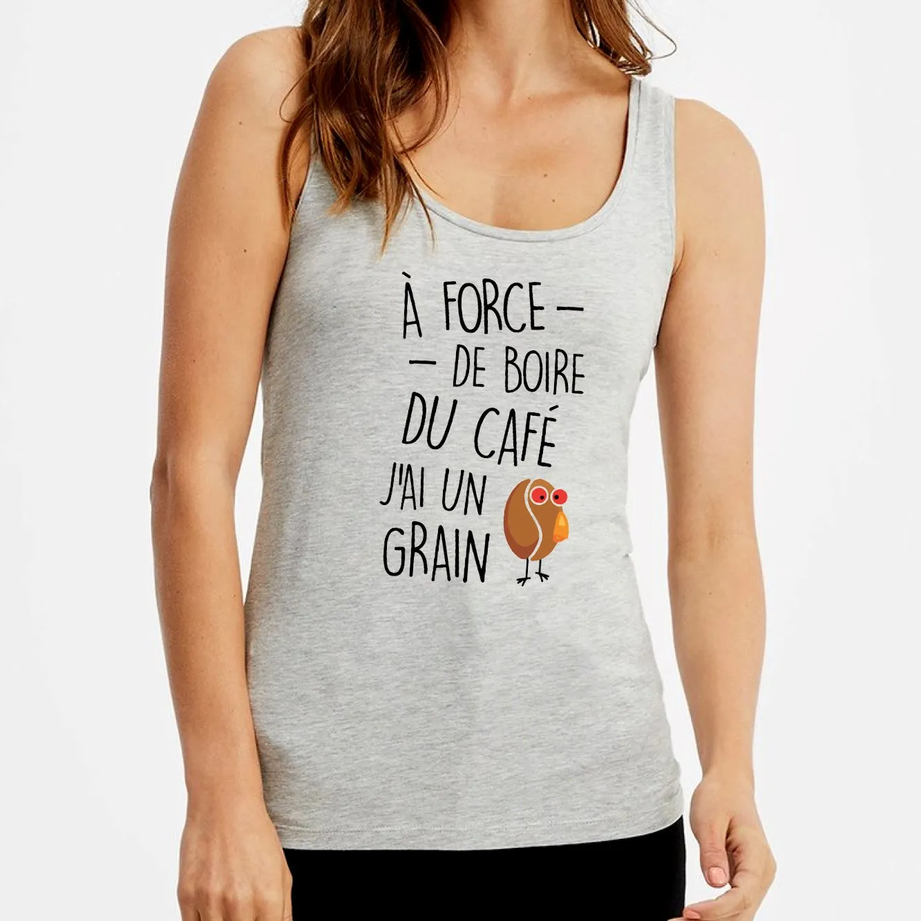 Débardeur Femme J'ai un grain de café