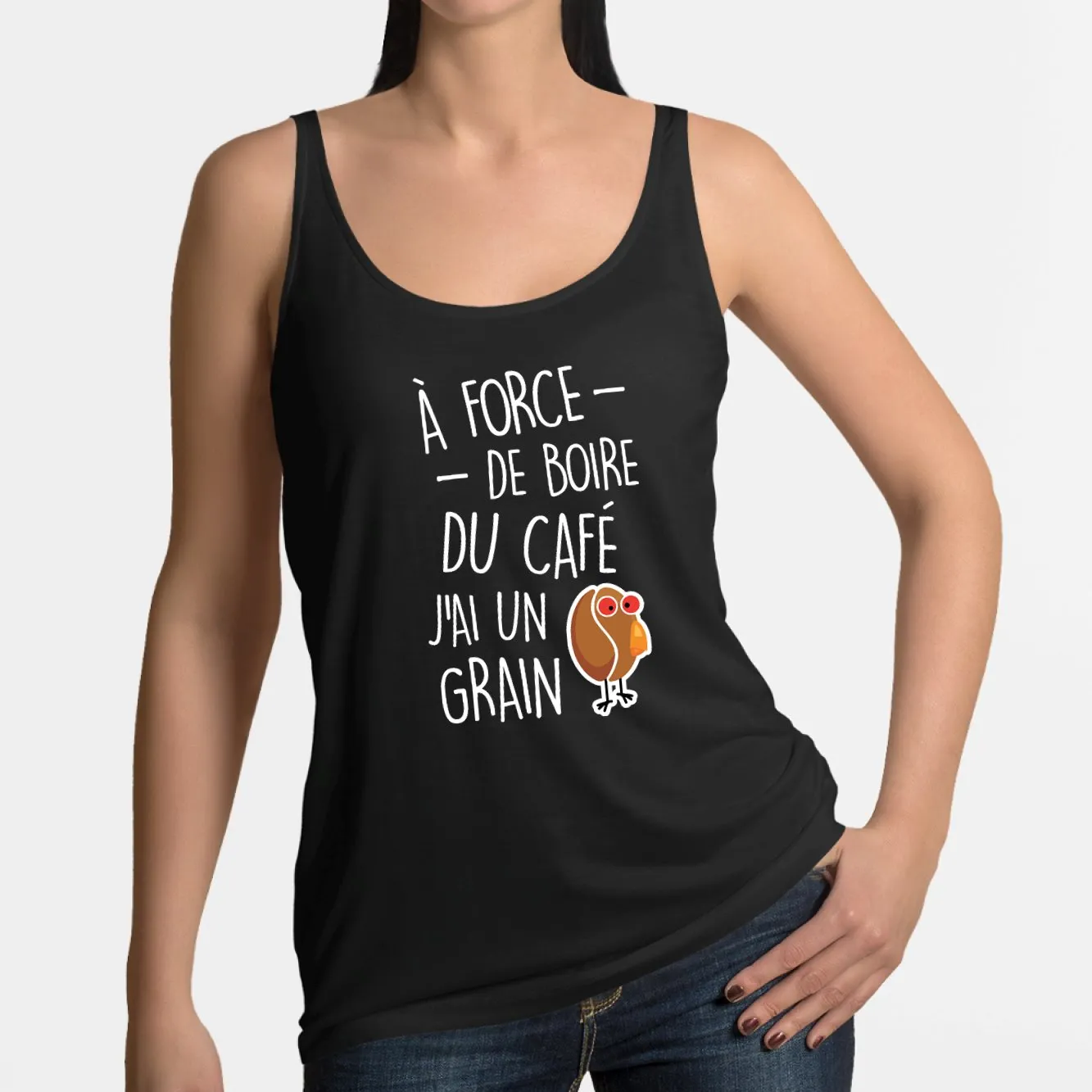 Débardeur Femme J'ai un grain de café