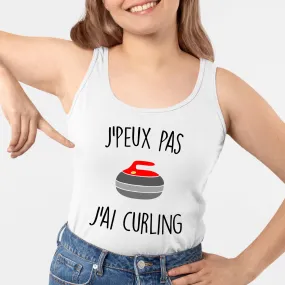 Débardeur Femme J'peux pas j'ai curling