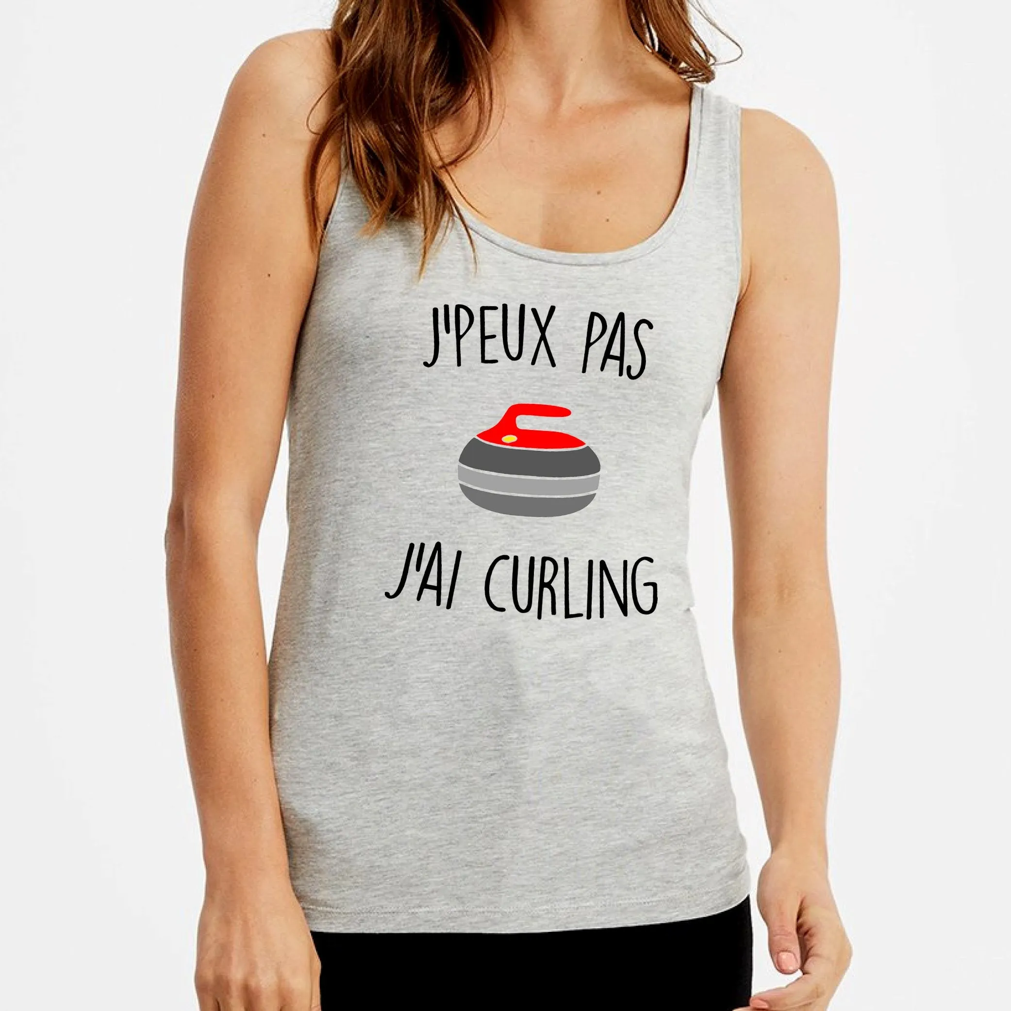 Débardeur Femme J'peux pas j'ai curling