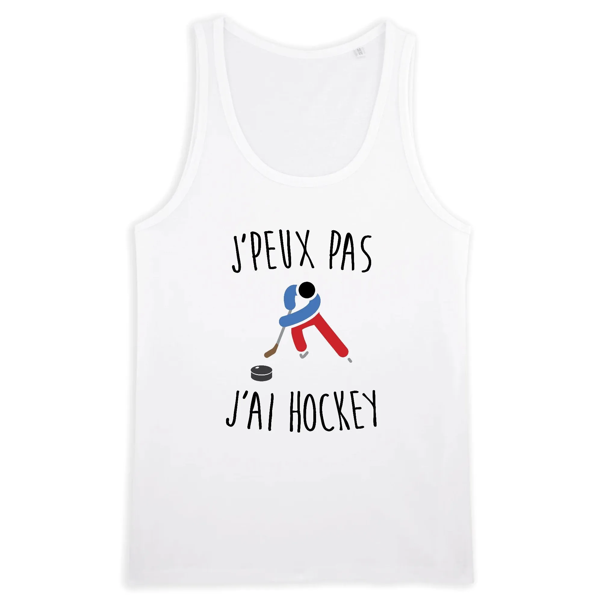 Débardeur Homme J'peux pas j'ai hockey