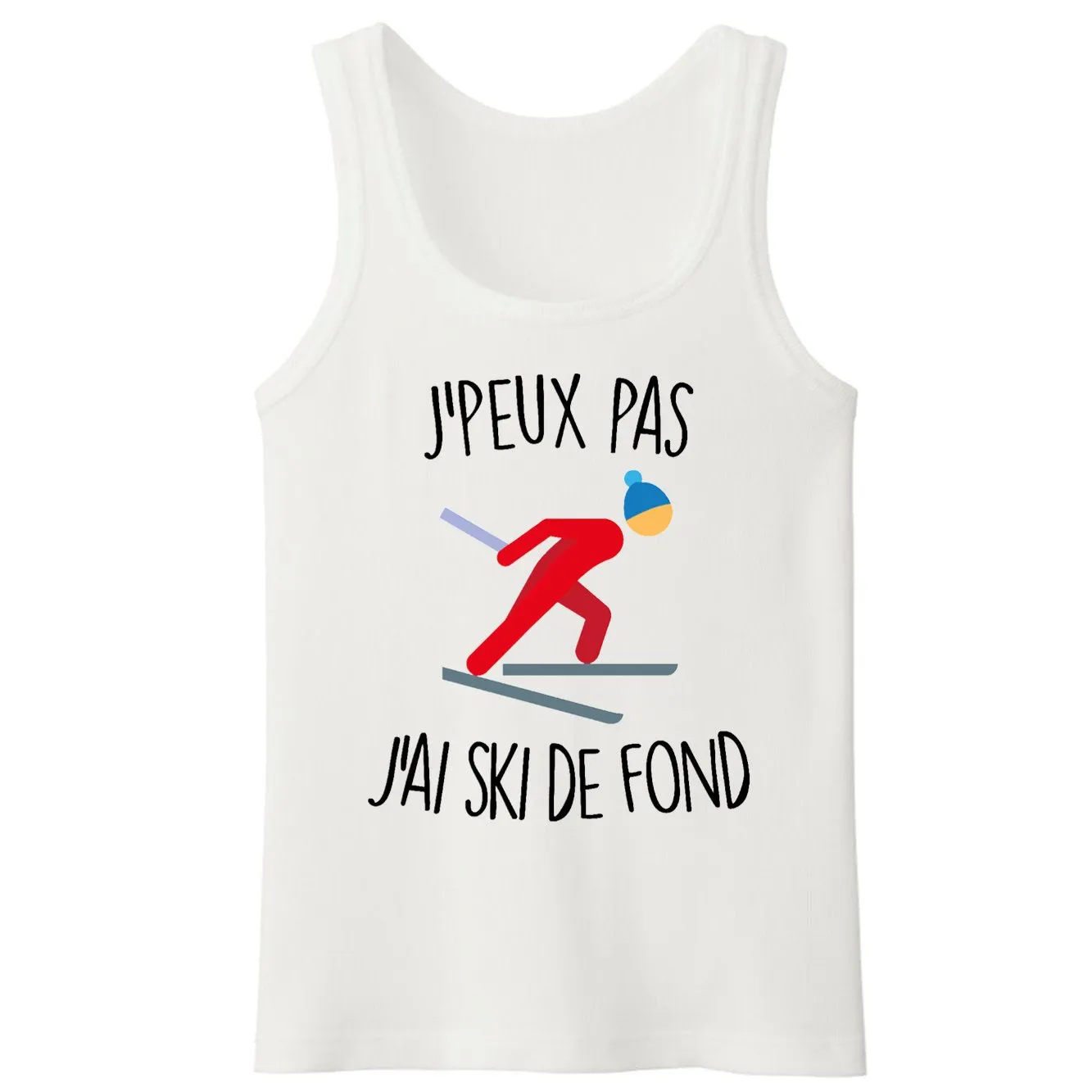 Débardeur Homme J'peux pas j'ai ski de fond