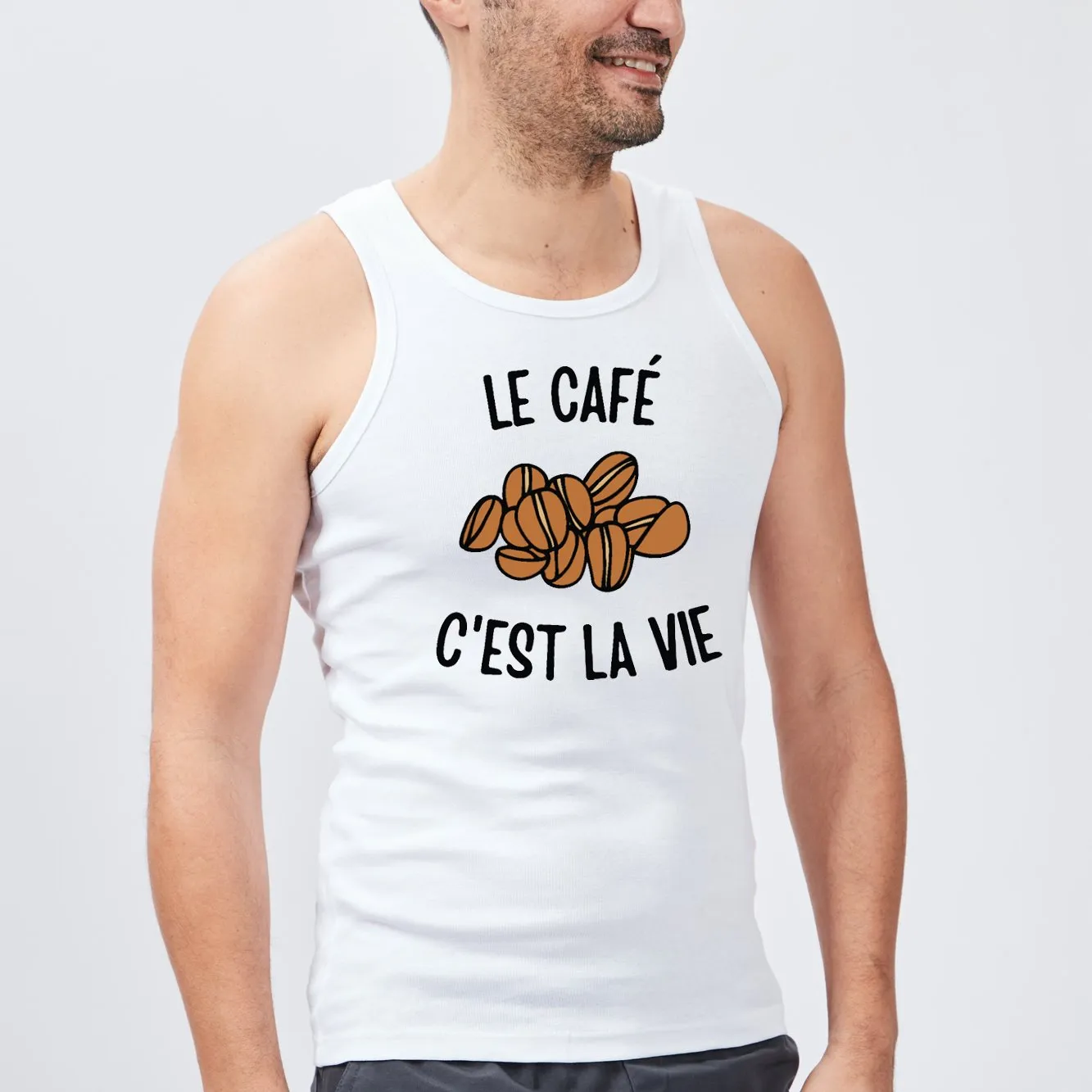 Débardeur Homme Le café c'est la vie