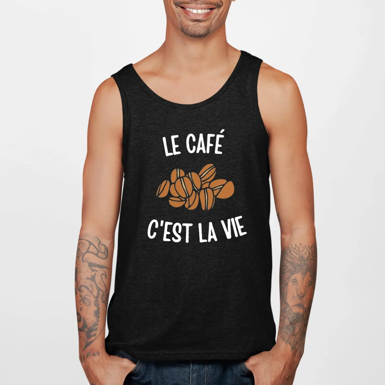 Débardeur Homme Le café c'est la vie