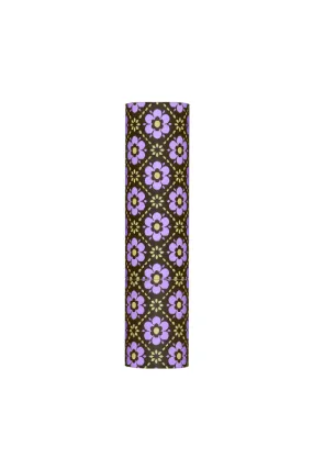 Etui à rouge à lèvres aux fleurs violettes