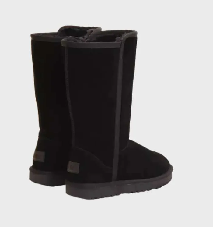 Eva - Bottes Fourrées en Daim avec zip Latéral pour confort Hivernal