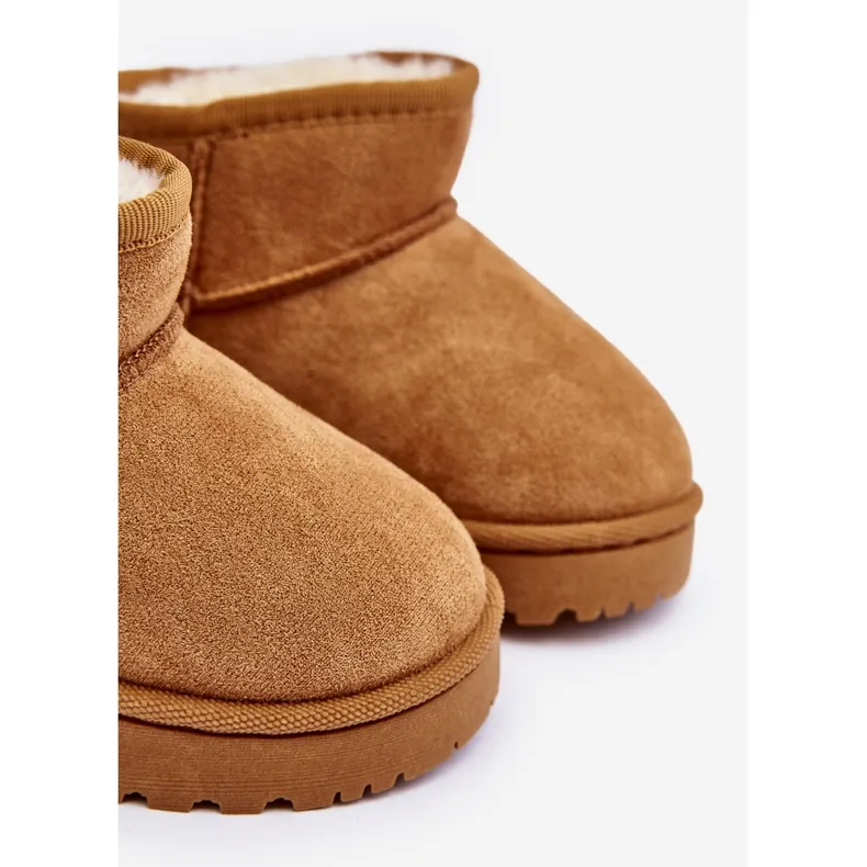 FR1 Bottes de neige isolées Camel Leonora pour enfants brun