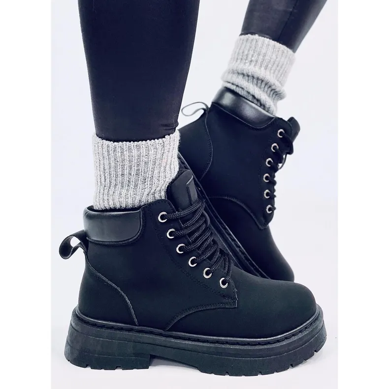 Kellers Bottes en bois noires pour femme le noir