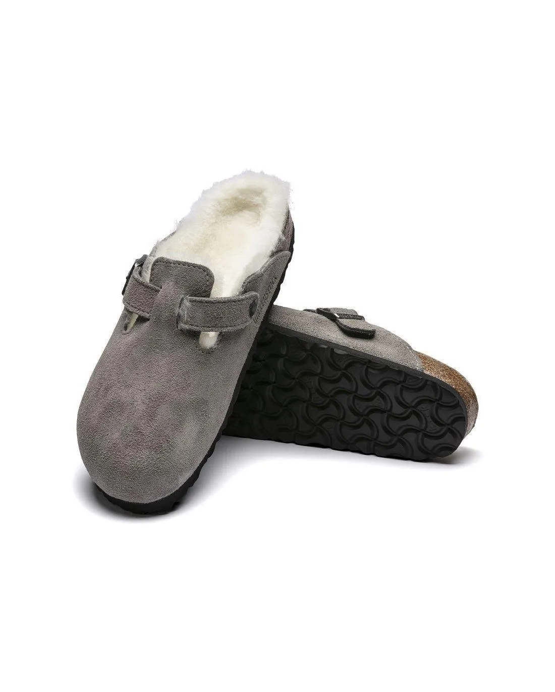 MULES BOSTON SHEARLING STONE COIN - Birkenstock | Chez Maman Rouen